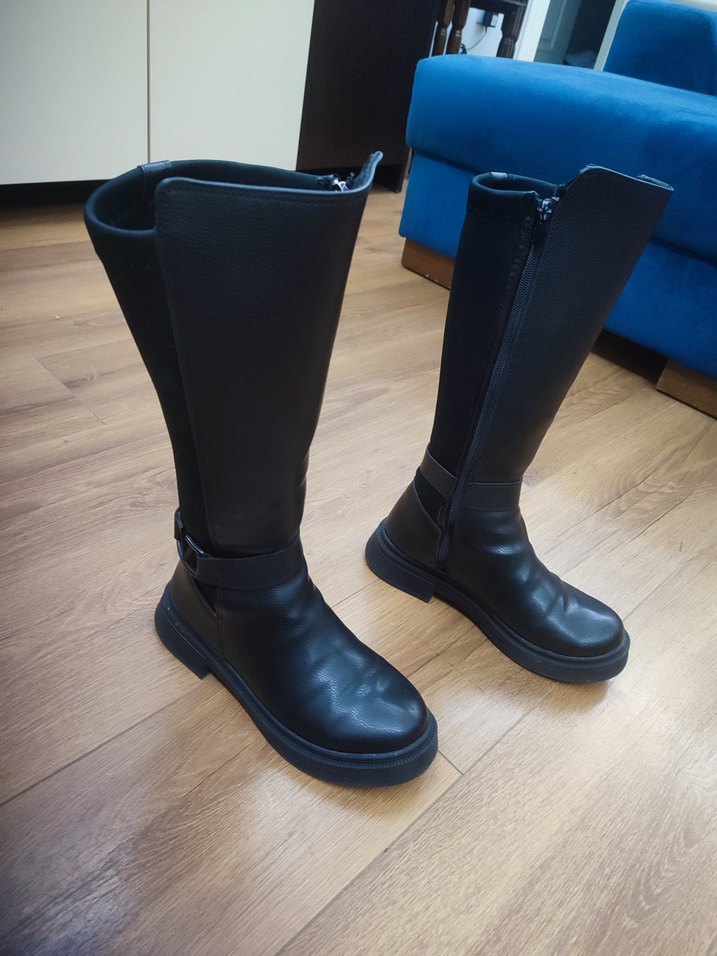 Bot Kadın Siyah Deri Dizüstü  39 numara - Görsel 4