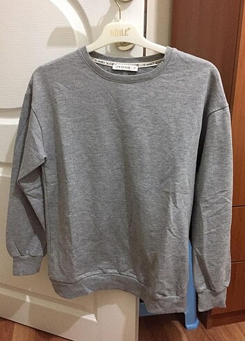xs Beden Gri sweatshirt