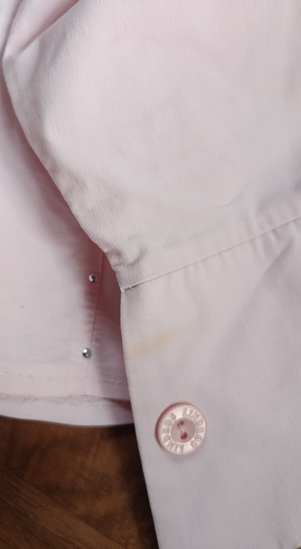 Düğmeli, Klasik Kesim Beyaz Keten Gömlek - Görsel 4