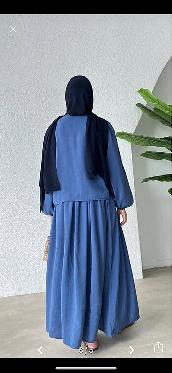 Diğer Mavi Keten Takım L/XL beden 40/42