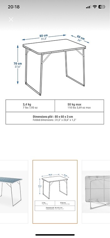  Beden DECATHLON KAMP MASASI
