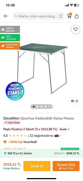 Decathlon DECATHLON KAMP MASASI