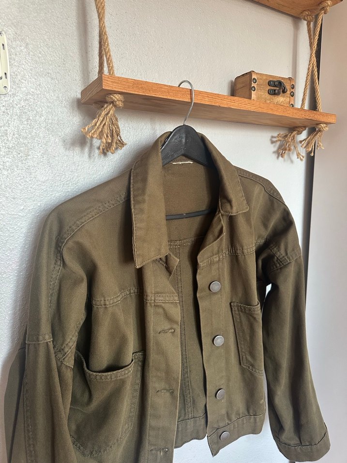 Düğmeli Keten Ceket - Görsel 2