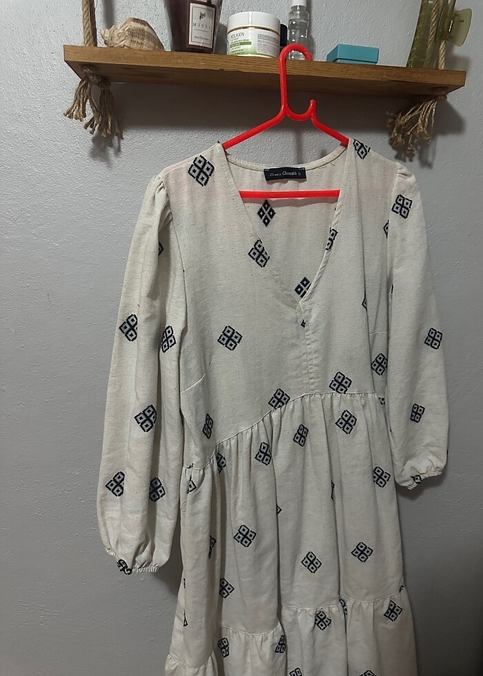 Keten elbise - Görsel 4