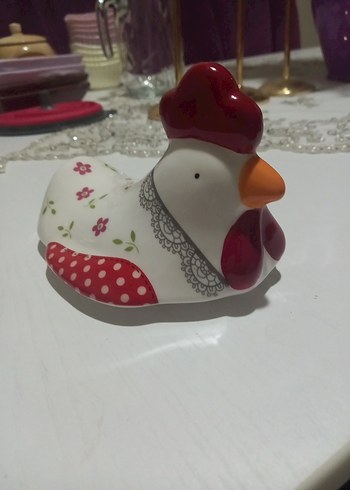 SERAMİK KAVANOZ KAPAĞI Tavuk /Horoz - Görsel 3