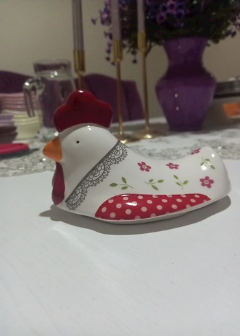 SERAMİK KAVANOZ KAPAĞI Tavuk /Horoz - Görsel 2