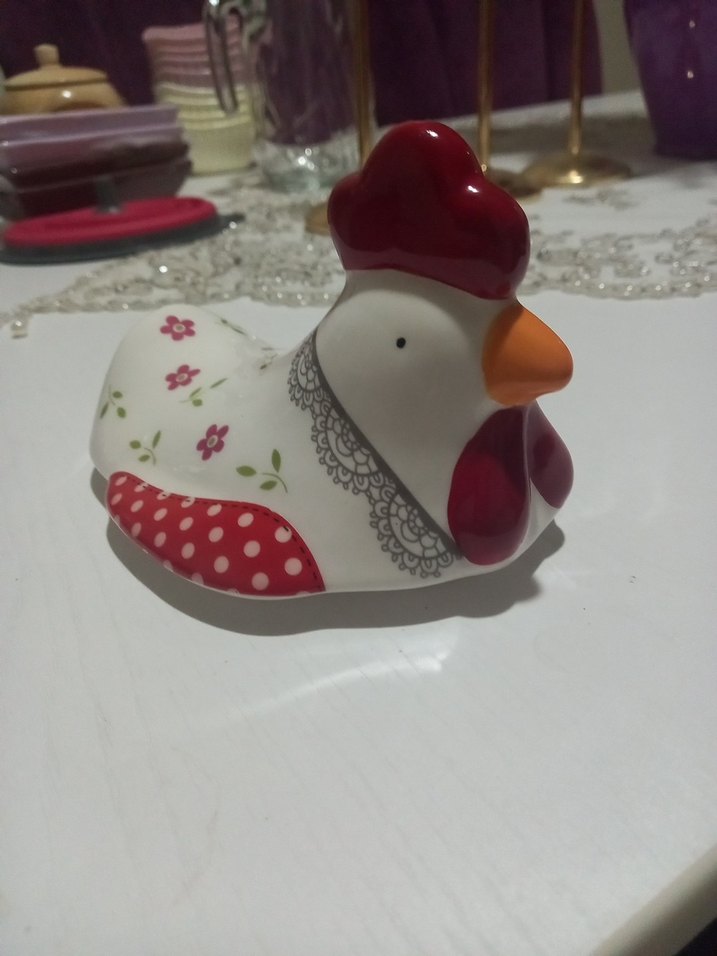 SERAMİK KAVANOZ KAPAĞI Tavuk /Horoz - Görsel 3