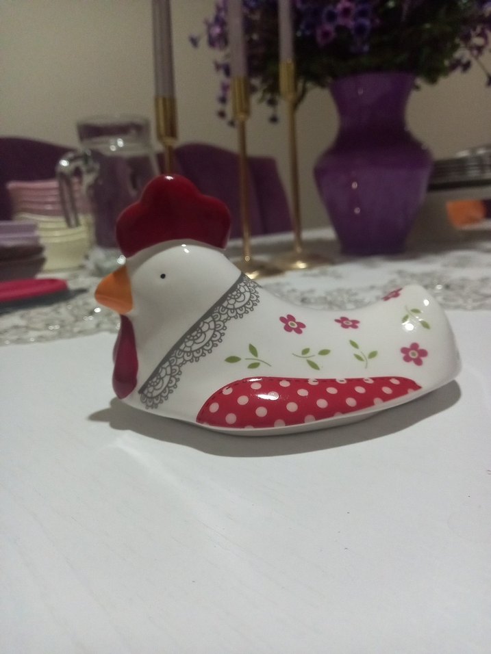 SERAMİK KAVANOZ KAPAĞI Tavuk /Horoz - Görsel 2