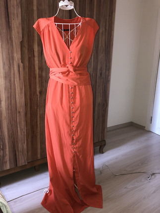 38 Beden Çok şık NG style kuşaklı elbise