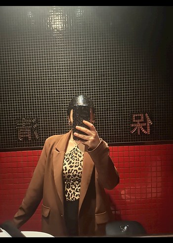 Defacto Düğmeli Kahverengi Kadın Blazer Ceket