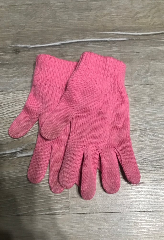Kızlar için Pembe Örgü Eldiven - Görsel 2