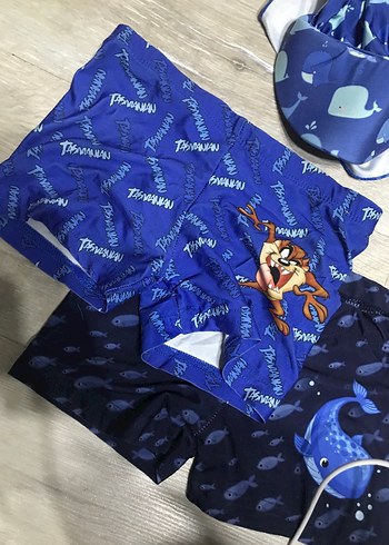 Erkek Çocuk Renkli Baskılı Mayo Seti - Görsel 2