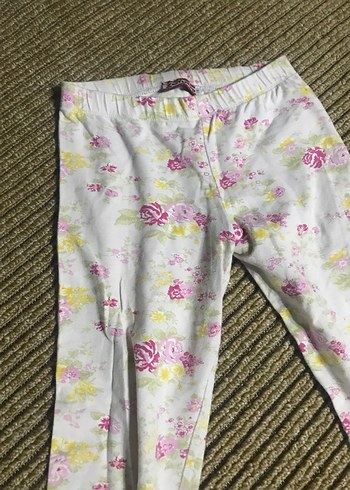 Kız Çocuk Beyaz Dantel Detaylı Tayt - Görsel 2