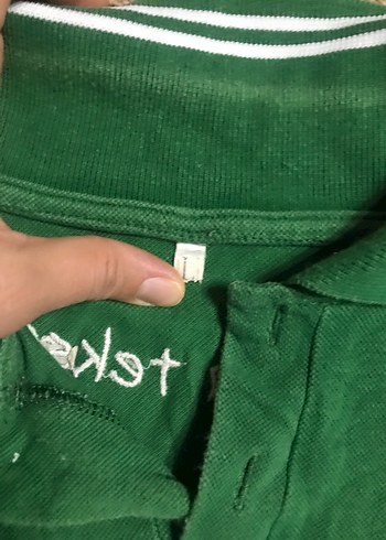 Yeşil Baskılı Kısa Kollu Polo Tişört - Görsel 2