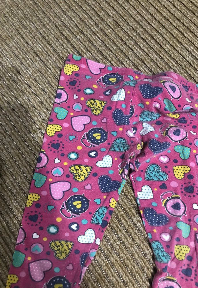 Renkli Kalpli Kız Tayt - Görsel 2