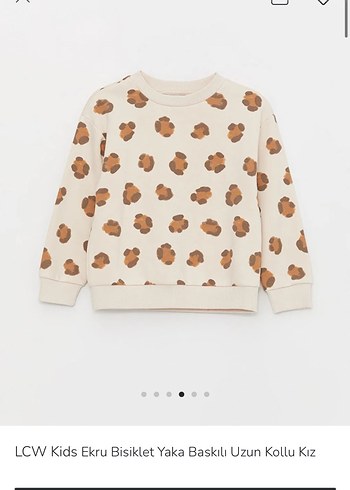 LCW Kids Bisiklet Yaka Uzun Kollu Kız Sweatshirt - Görsel 2