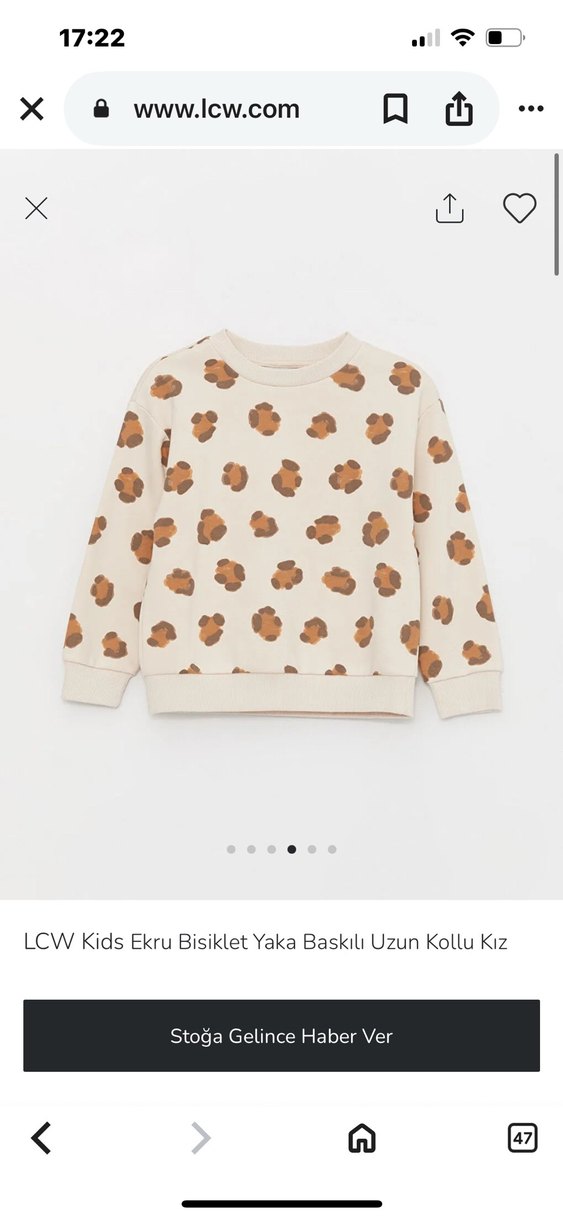 LCW Kids Bisiklet Yaka Uzun Kollu Kız Sweatshirt - Görsel 2