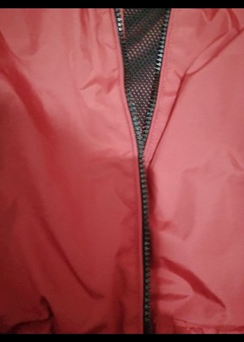 Düğmeli Koyu Kırmızı Midi Kadın yağmurluk - Görsel 2