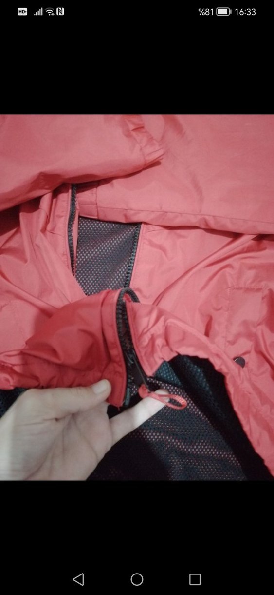 Düğmeli Koyu Kırmızı Midi Kadın yağmurluk - Görsel 3