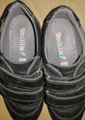 Kız  Çocuk Siyah Kemerli okul Ayakkabı. Gerçek deri. - Görsel 4