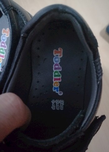 Kız  Çocuk Siyah Kemerli okul Ayakkabı. Gerçek deri. - Görsel 2