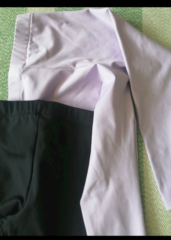 Düğmeli Mor Saten kız çocuk tayt 4 yaş - Görsel 4