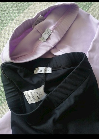 Düğmeli Mor Saten kız çocuk tayt 4 yaş - Görsel 8