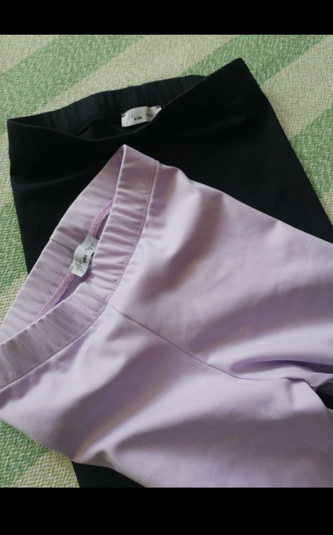 Düğmeli Mor Saten kız çocuk tayt 4 yaş - Görsel 2