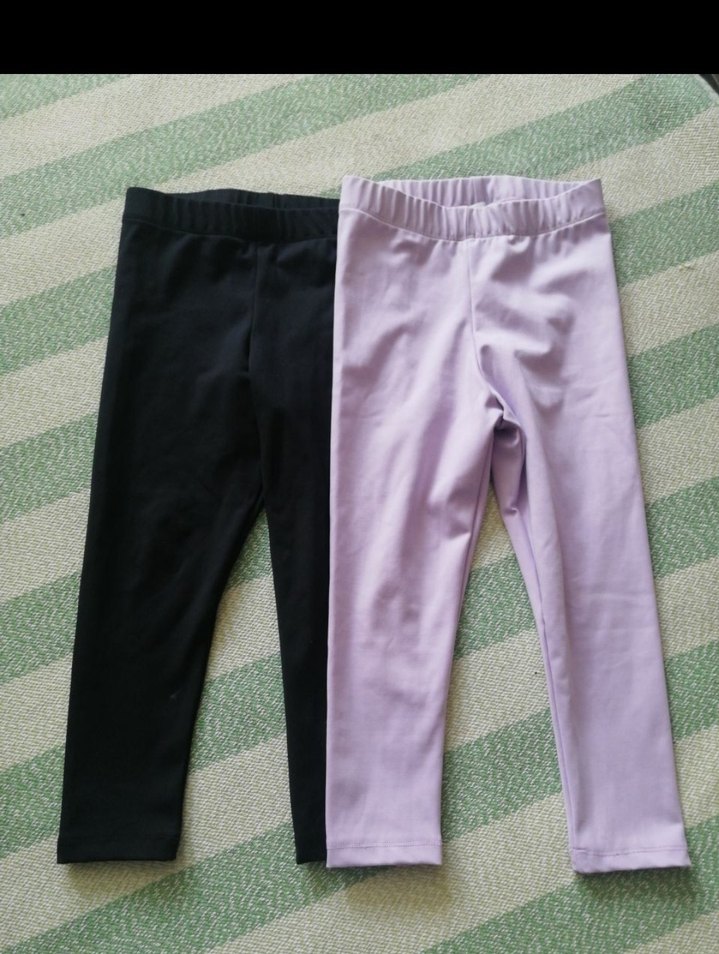 Düğmeli Mor Saten kız çocuk tayt 4 yaş - Görsel 5