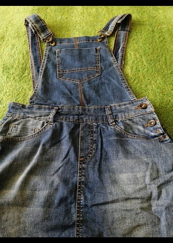 Kadın Mavi Denim Askılı Midi Tulum. Lcw - Görsel 3