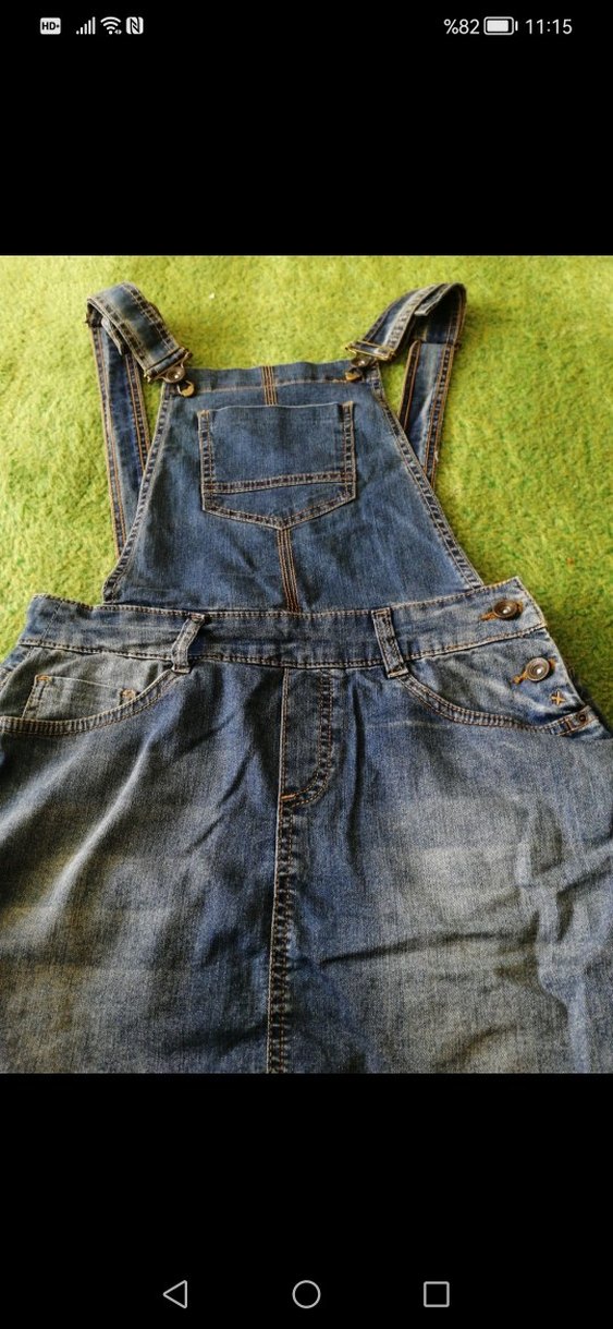 Kadın Mavi Denim Askılı Midi Tulum. Lcw - Görsel 3