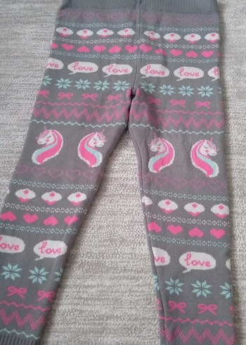 LC Waikiki Kız Çocuk Bej pamuklu tayt - Görsel 2