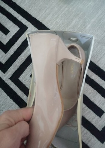 Bej Rugan Stiletto Kadın Ayakkabı - Görsel 3