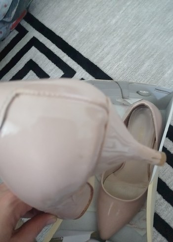 Bej Rugan Stiletto Kadın Ayakkabı - Görsel 7