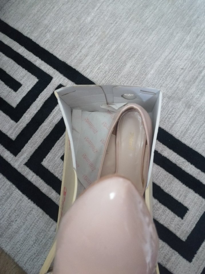 Bej Rugan Stiletto Kadın Ayakkabı - Görsel 5