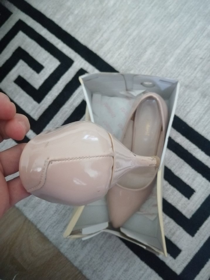 Bej Rugan Stiletto Kadın Ayakkabı - Görsel 4