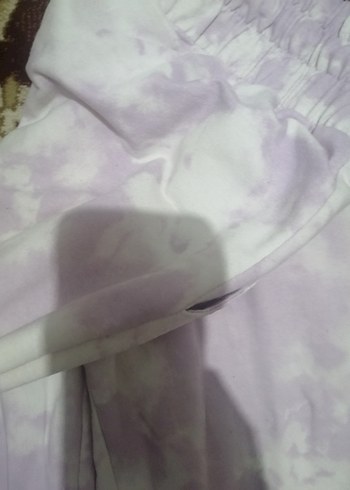 Mor Bağcıklı Bağlama Detaylı Salaş Sweatpant - Görsel 7