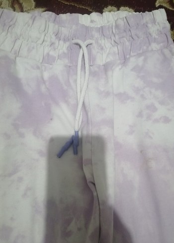 Mor Bağcıklı Bağlama Detaylı Salaş Sweatpant - Görsel 2