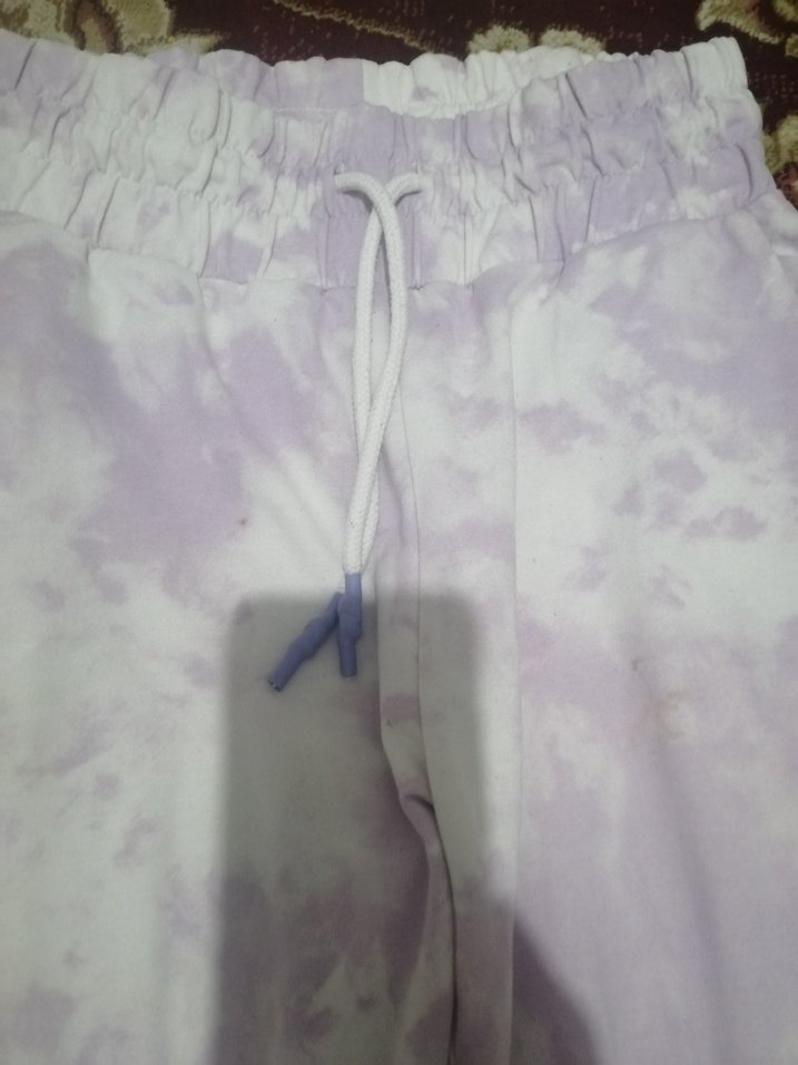 Mor Bağcıklı Bağlama Detaylı Salaş Sweatpant - Görsel 2