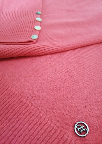 Defacto Pembe Düğmeli Kadın Kazak 3XL - Görsel 2