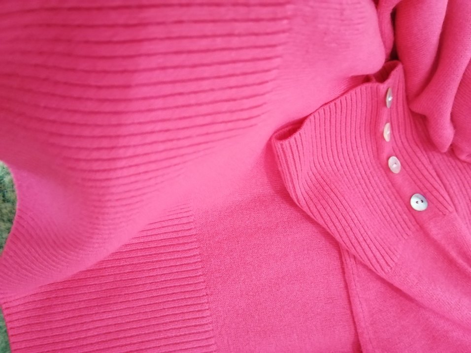 Defacto Pembe Düğmeli Kadın Kazak 3XL - Görsel 5