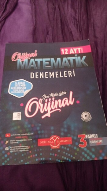 Orijinal yayınları ayt matematik deneme 