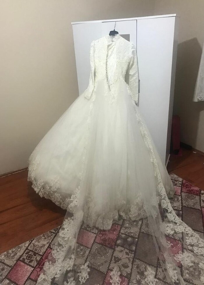 Aysira marka tesettürlü gelinlik - Görsel 5