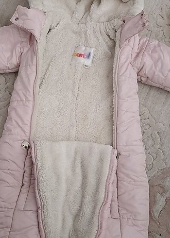 Kürklü Pembe Bebek Tulumu - Görsel 3