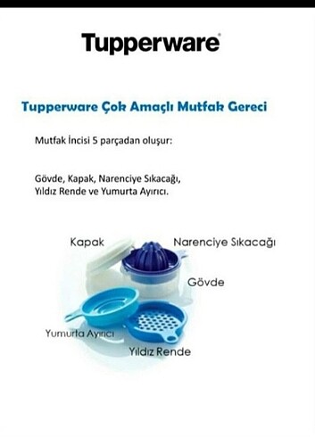 Tupperware 600ml şek şek +mutfak incisi 