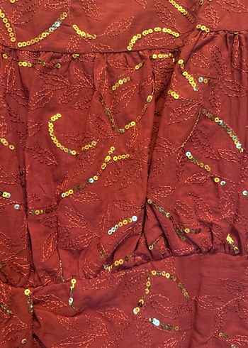 Uzun Kollu, Yılan Desenli Drapeli Bohem Elbise - Görsel 4