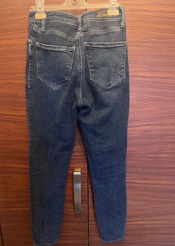 Kadın Lacivert Midi Boy Kot Pantolon - Görsel 4