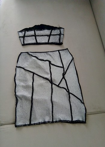 Gri Mini Straplez ikili takım - Görsel 3