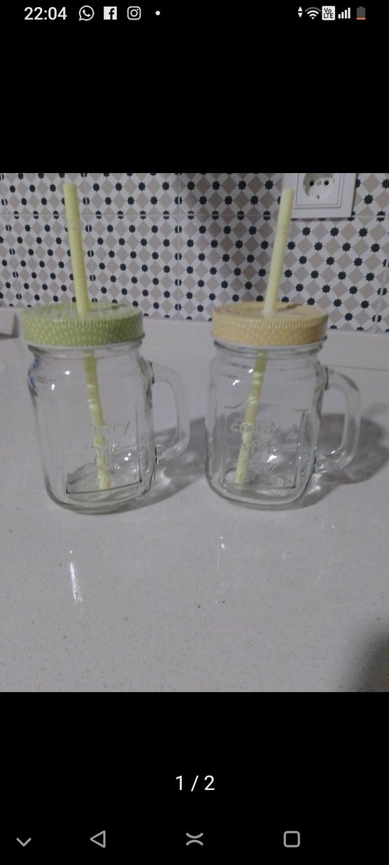 Pastel Renkli Kapaklı Cam Bardaklar - Görsel 2