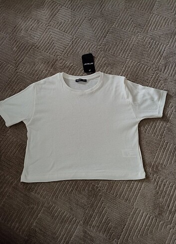 xxl Beden beyaz Renk Crop t-shirt 